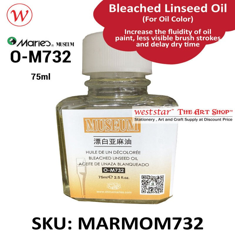 Maries Museum-Bleached Linseed O-M732 - 75ml | (For Oil Color)