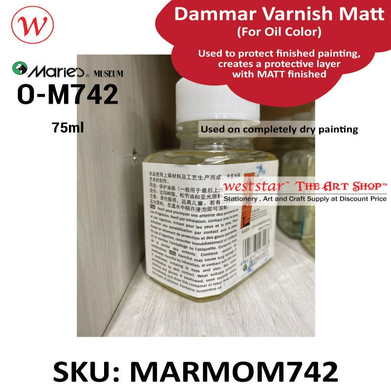 Marie's Museum - Dammar Varnish Matt - Oil Color Medium O-M742 - 75ml | (For Oil Color)