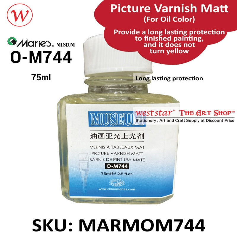 Maries Museum-Picture Varnish Matt O-M744 - 75ml | (For Oil Color)