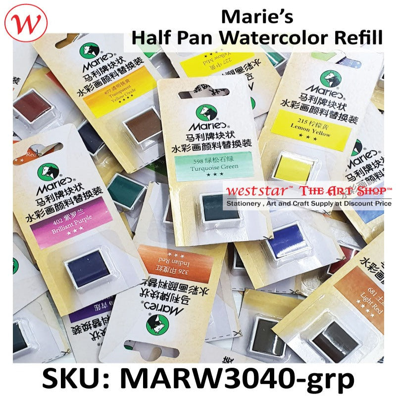 Marie's Watercolor Half Pan Refill