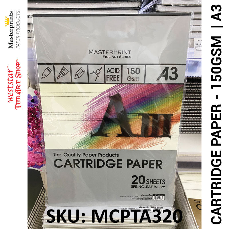A3 Masterprint Cartridge Paper (20sheets) | 150gsm