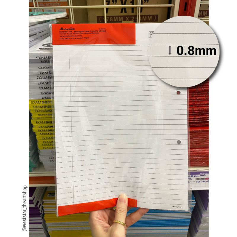A4 Masterprint Foolscap Paper / Exam Sheets | 70gsm / 80gsm