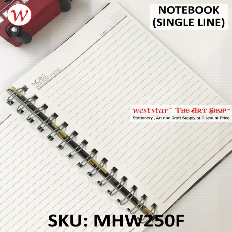 Master Print Wire-O Note Book Floral - HARD COVER