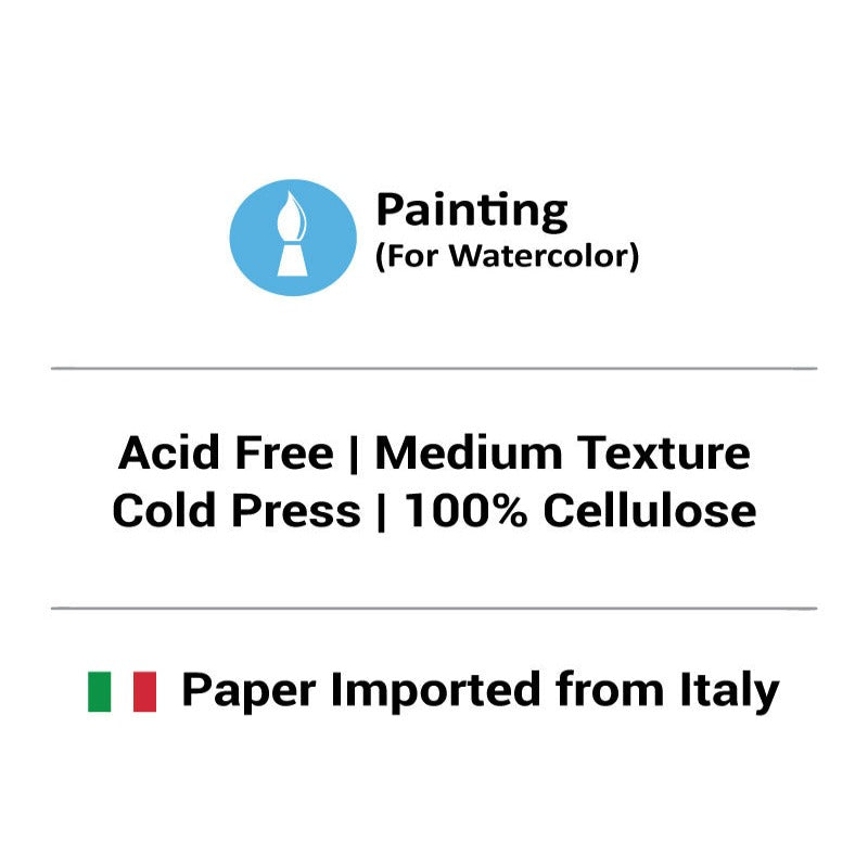 Masterprint Watercolour Pad 10sheets | | 200g (COLD PRESS, 100% Cellulose)