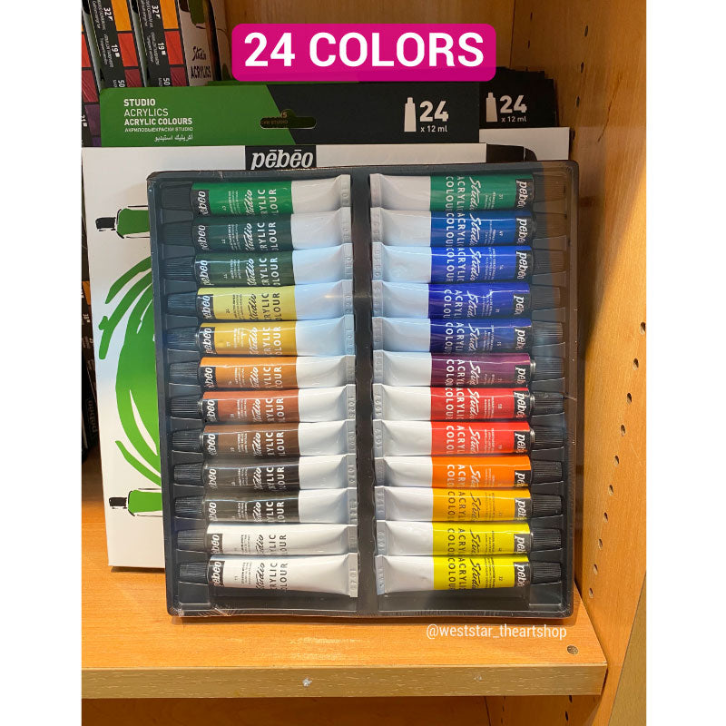 Pebeo Acrylic Color Set , Pebeo Acrylic Paint Set 12 , 18 , 24colors *Online Exclusive Promo*