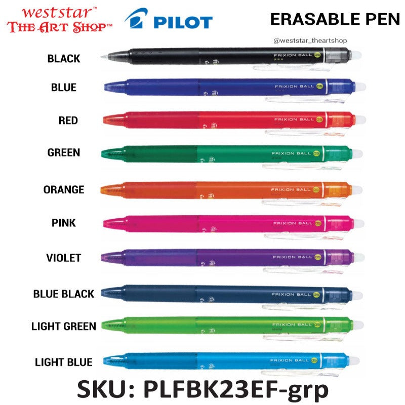 Pilot Frixion Retractable Erasable Ball Pen | 0.5mm