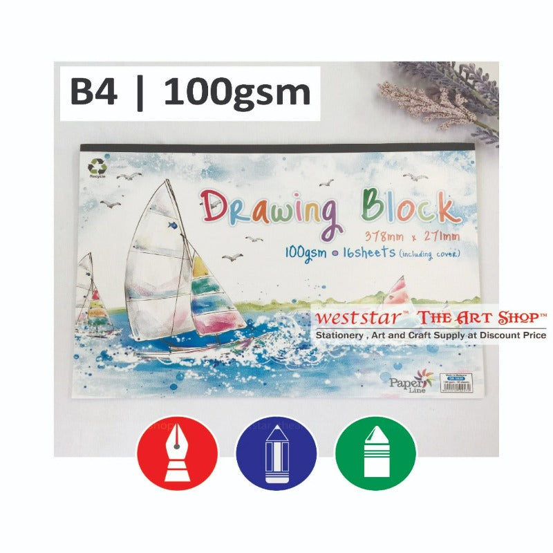 SBS Drawing Block 16sheets | B4 - 100g