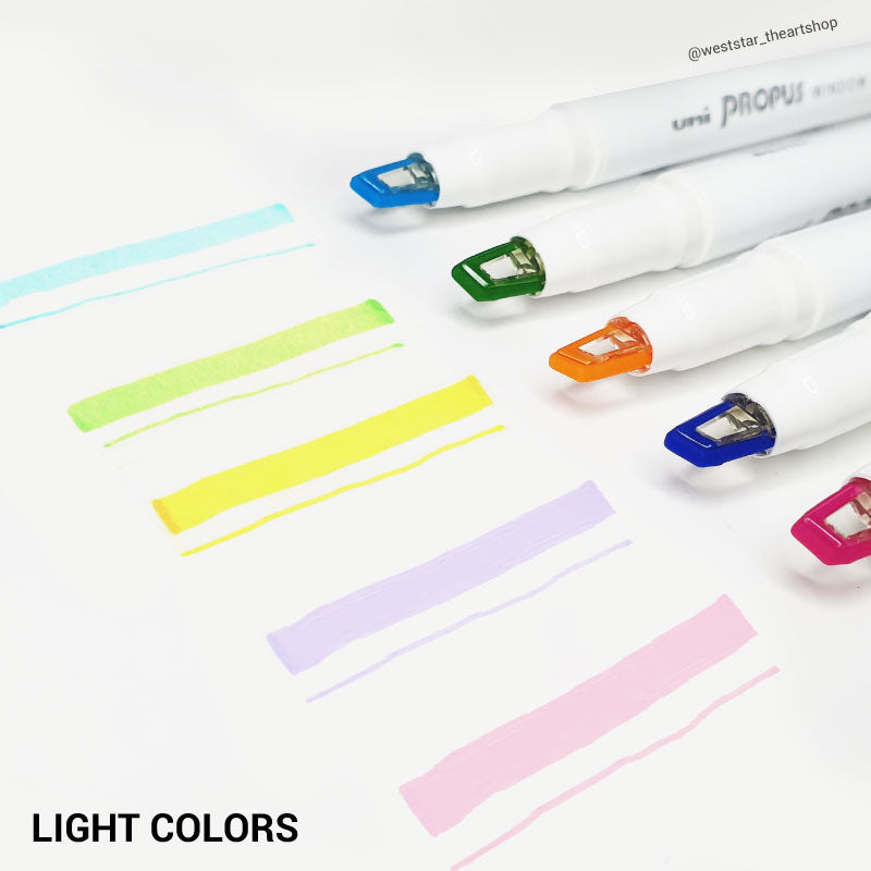 Uni Propus Window Highlighter 5 Colors Set