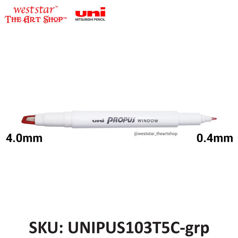 Uni Propus Window Highlighter 5 Colors Set