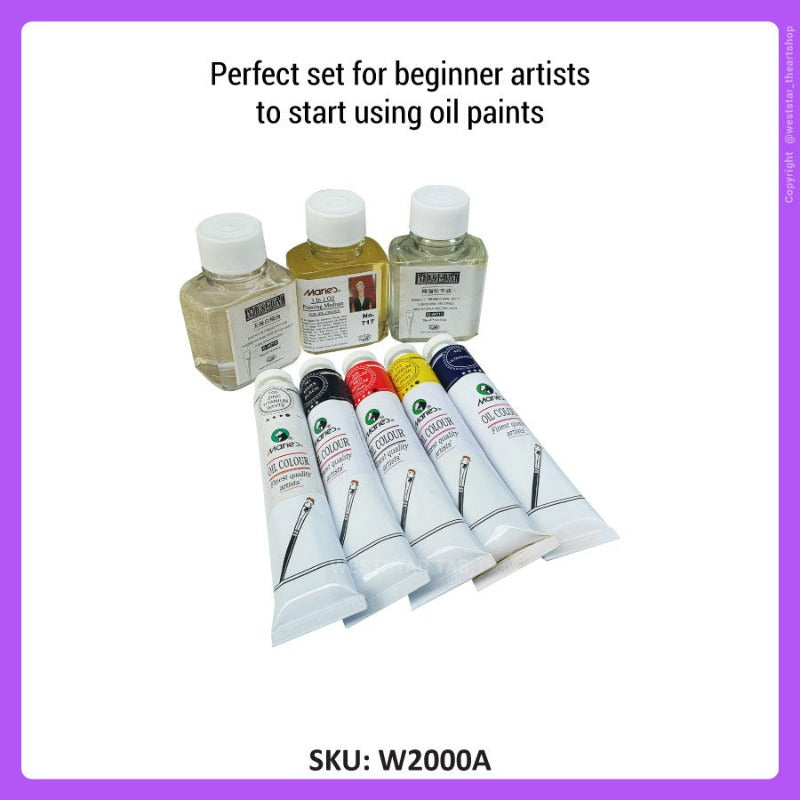 Weststar Oil Painting Starter Kit | Oil Paints + Mediums