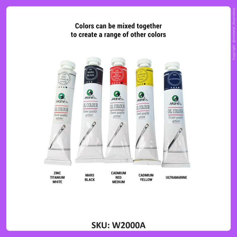 Weststar Oil Painting Starter Kit | Oil Paints + Mediums
