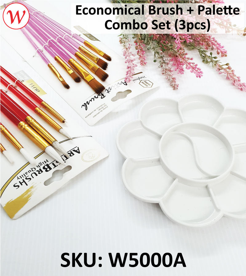Economical brush + palette combo set (NORMAL QUALITY)