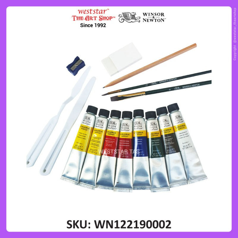 Winsor & Newton Galeria Acrylic Small Art Box 15pcs set