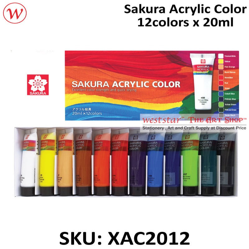 Sakura Acrylic 20ml (12 color set)