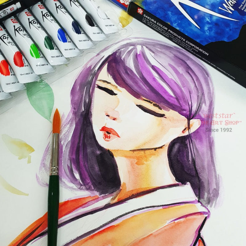 Sakura KOI Watercolor Set, Watercolor Tube Set (12ml) | 12colors, 24colors