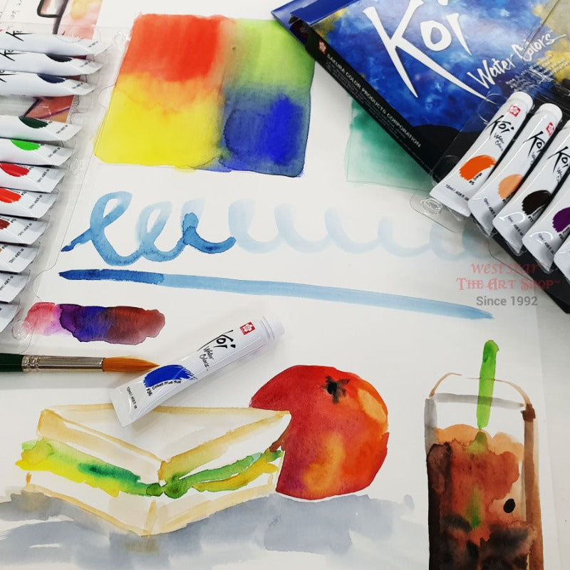 Sakura KOI Watercolor Set, Watercolor Tube Set (12ml) | 12colors, 24colors