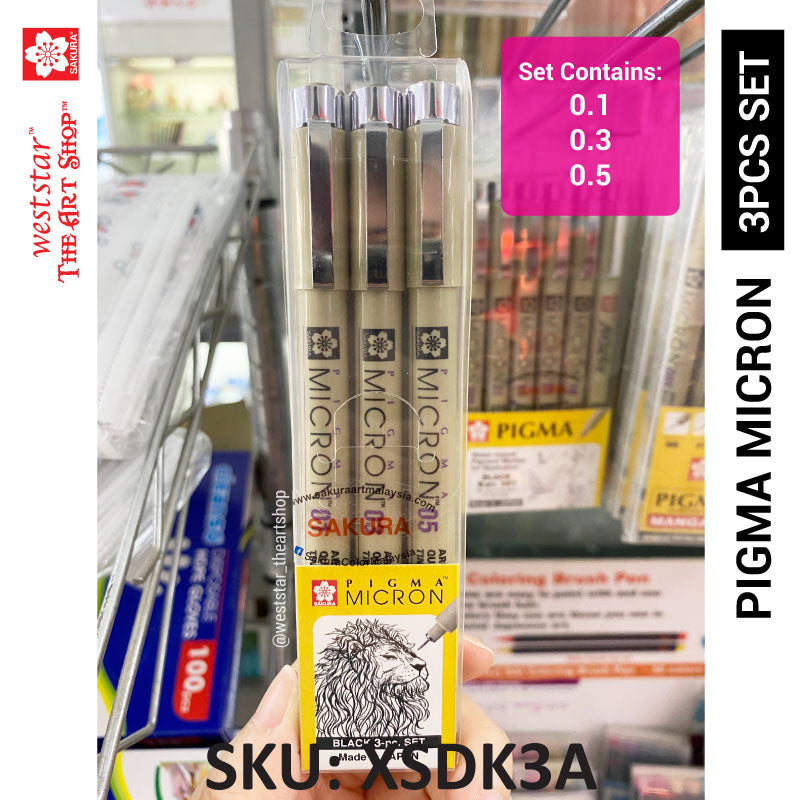 6PCS Sakura Pigma Micron Pen,Archival Pigment Ink Drawing Pens