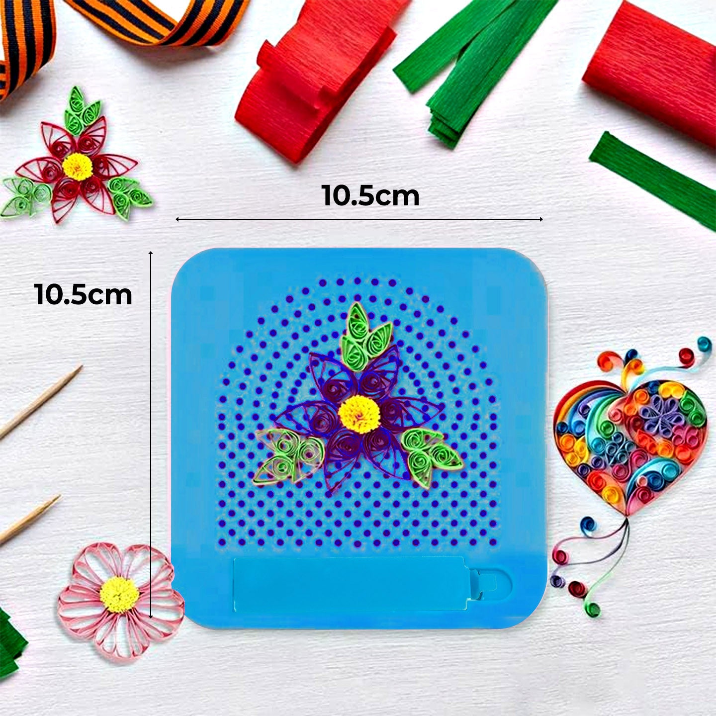 [WE-ARTS] Paper Quilling Curling & Husking Board with Pins (10.5 × 10.5 cm) Alat Quilling Kertas DIY Craft Tools