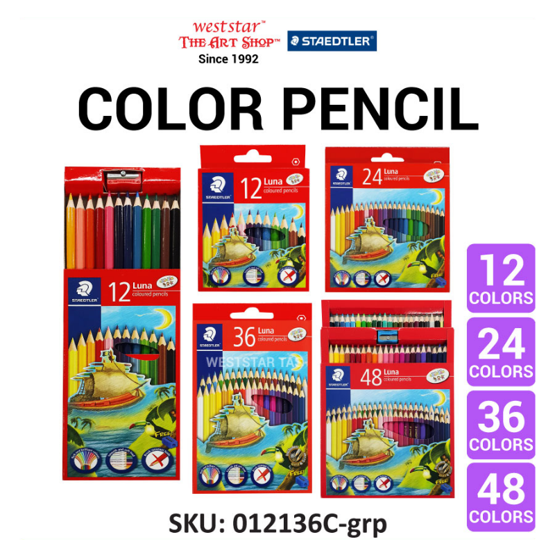 Staedtler Luna Color Pencil, Luna Coloured Pencils (12,24,36,48colors)