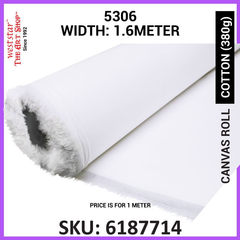 Artist Primed Cotton Canvas Roll Canvas Fabric Kain Canvas Lukisan Canvas Cloth Fabric for Painting