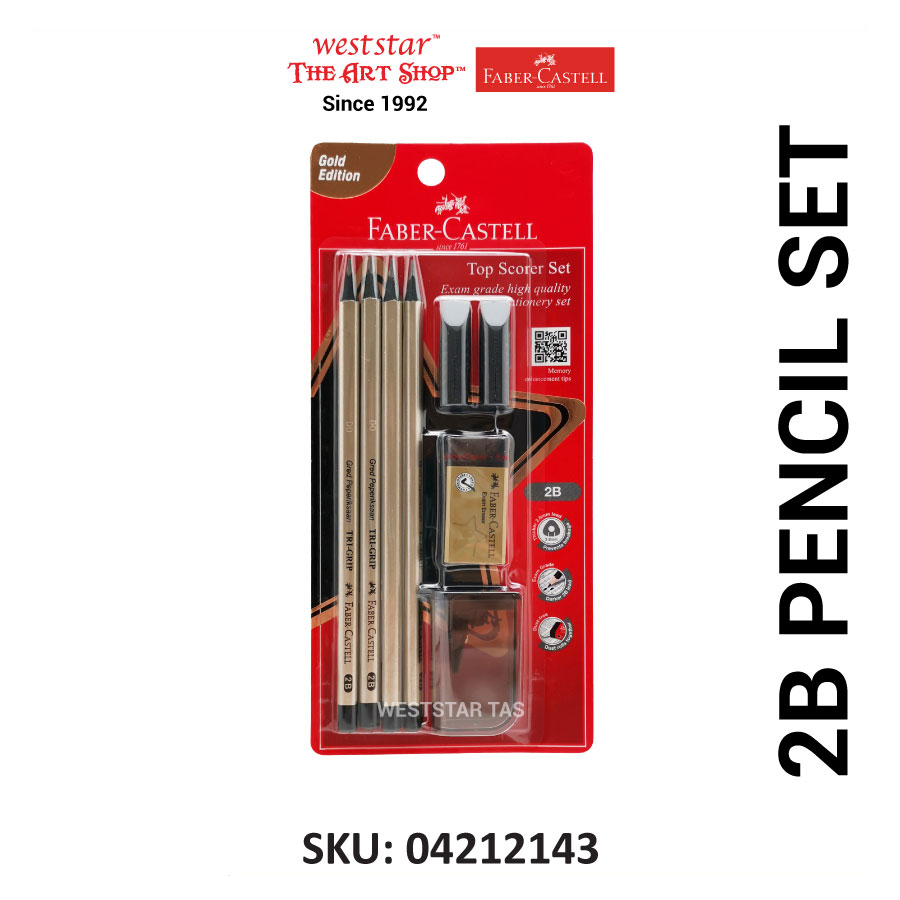 Faber-Castell Tri Grip 2B Pencil Set, Top Scorer Set