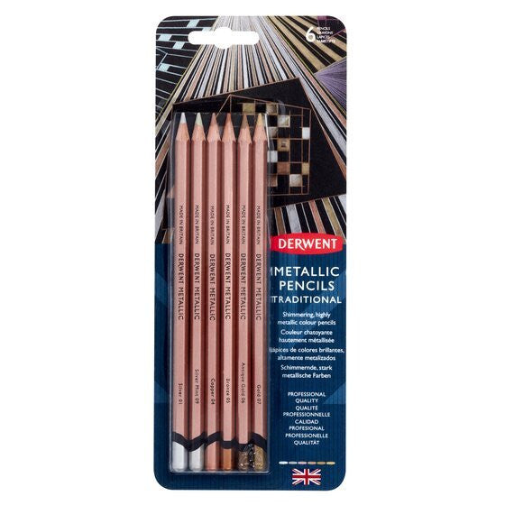 [WESTSTAR] Derwent Metallic Pencil Set Blister 6 colour