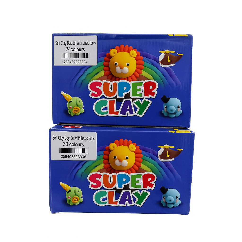 Soft Clay Box Set with basic tools - 24colours / 36 colours Tanah Liat Set