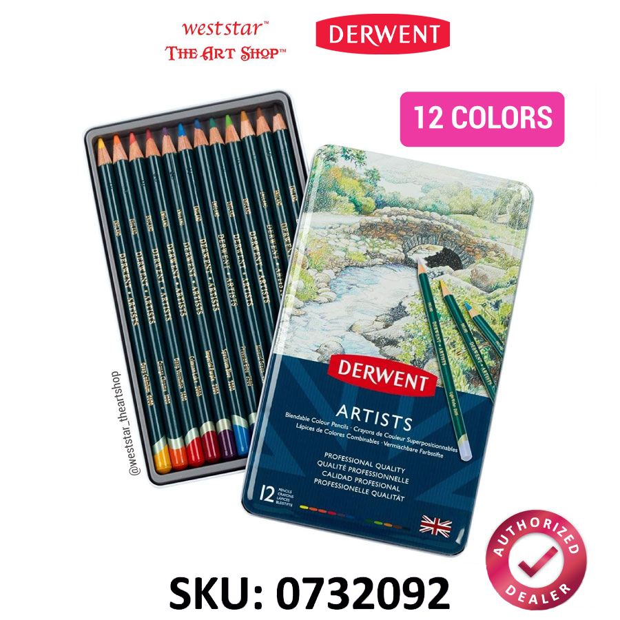 Derwent Artists Colour Pencils Blendable | 12 , 24, 36colors