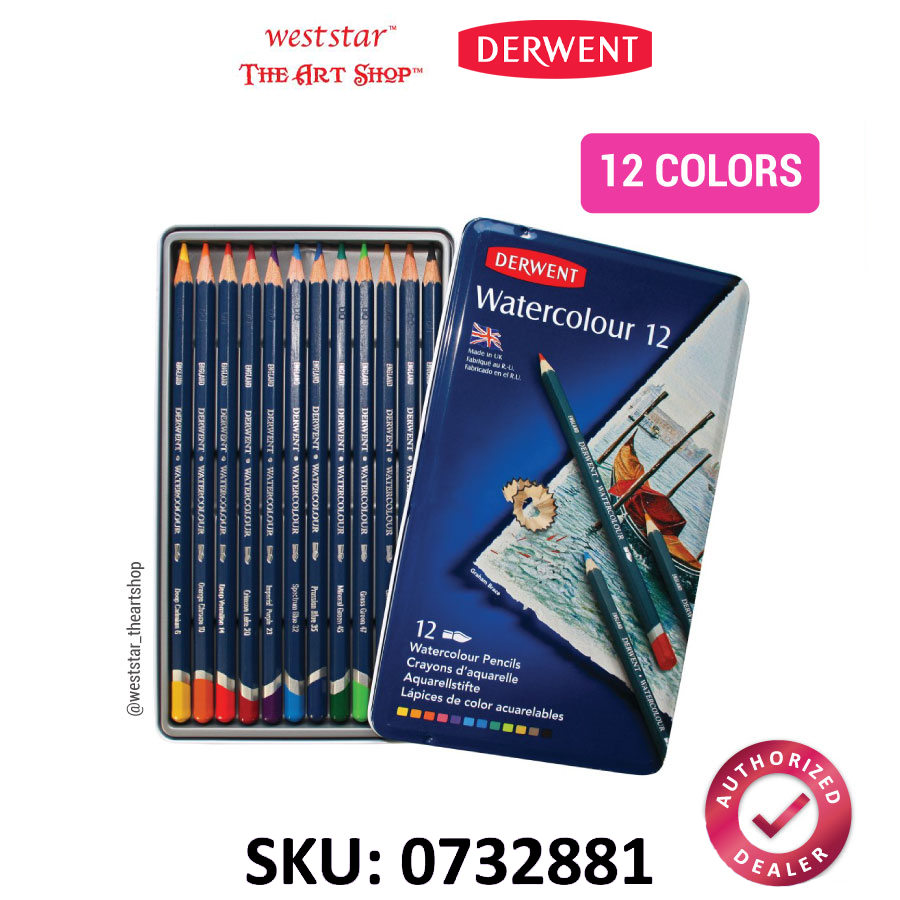 Derwent Watercolor Pencil, Derwent Watercolour Pencil Tin 12, 24 , 36color