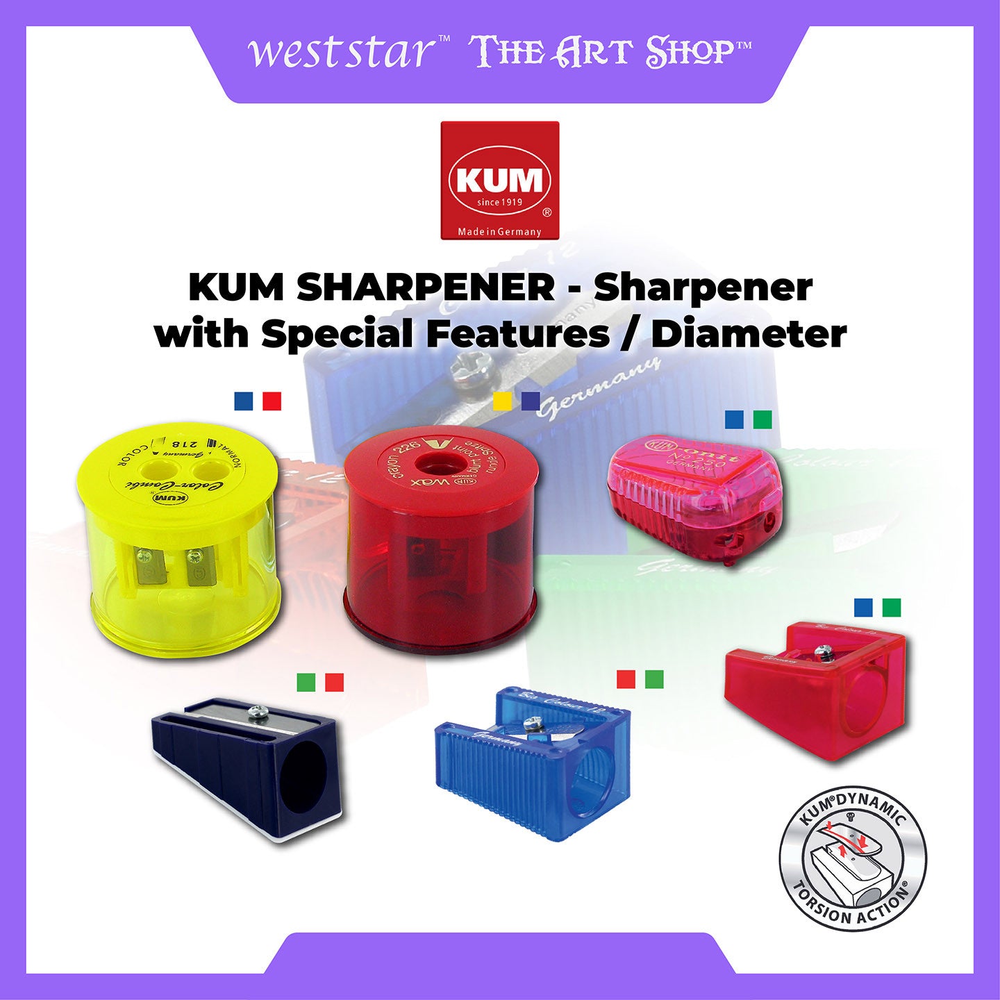 [WESTSTAR] KUM SHARPENER - Sharpener with Special Features / Diameter