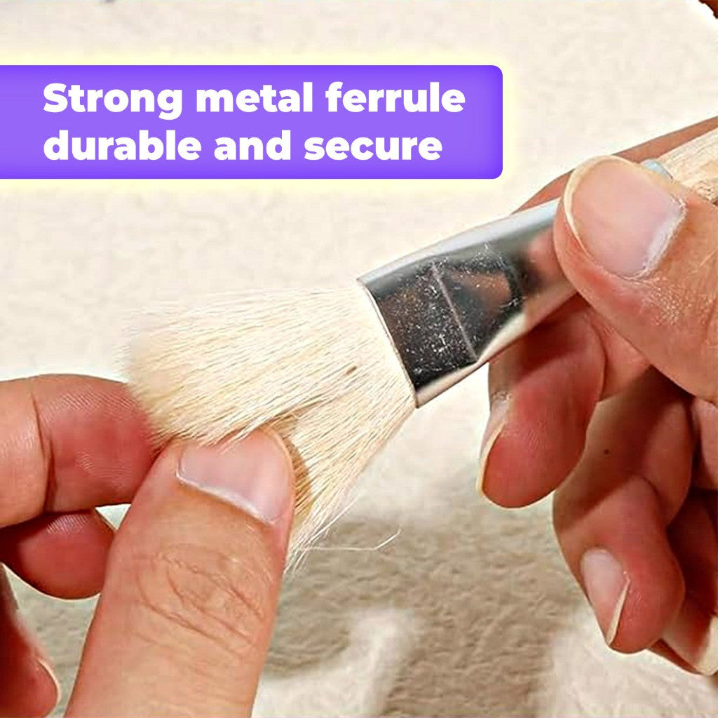 [WE-ARTS] Flat Goat Hair Brush LG7525 Long Handle - No.0 to 12