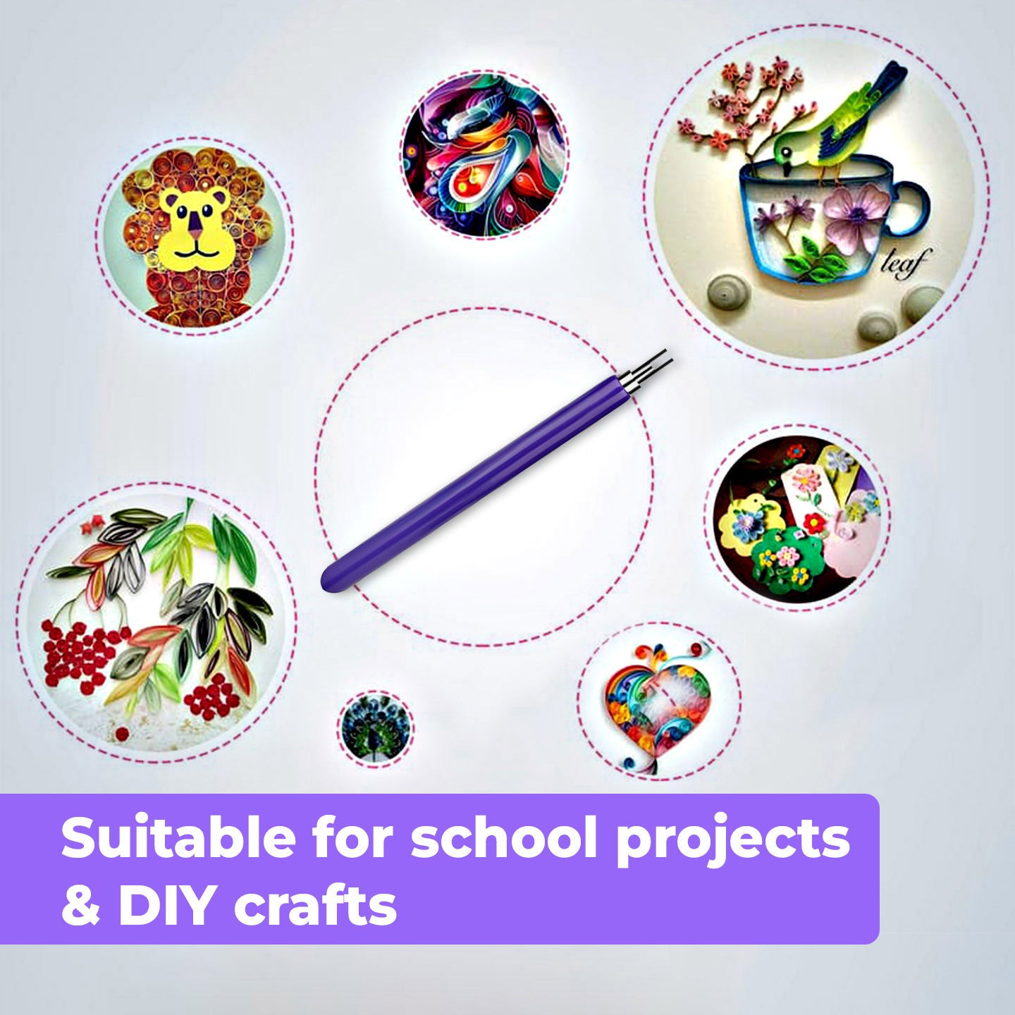 [WE-ARTS] Paper Quilling Tool Set Quilling Pen Set  Alat Quilling Kertas  DIY Craft Tools - 5pcs/set