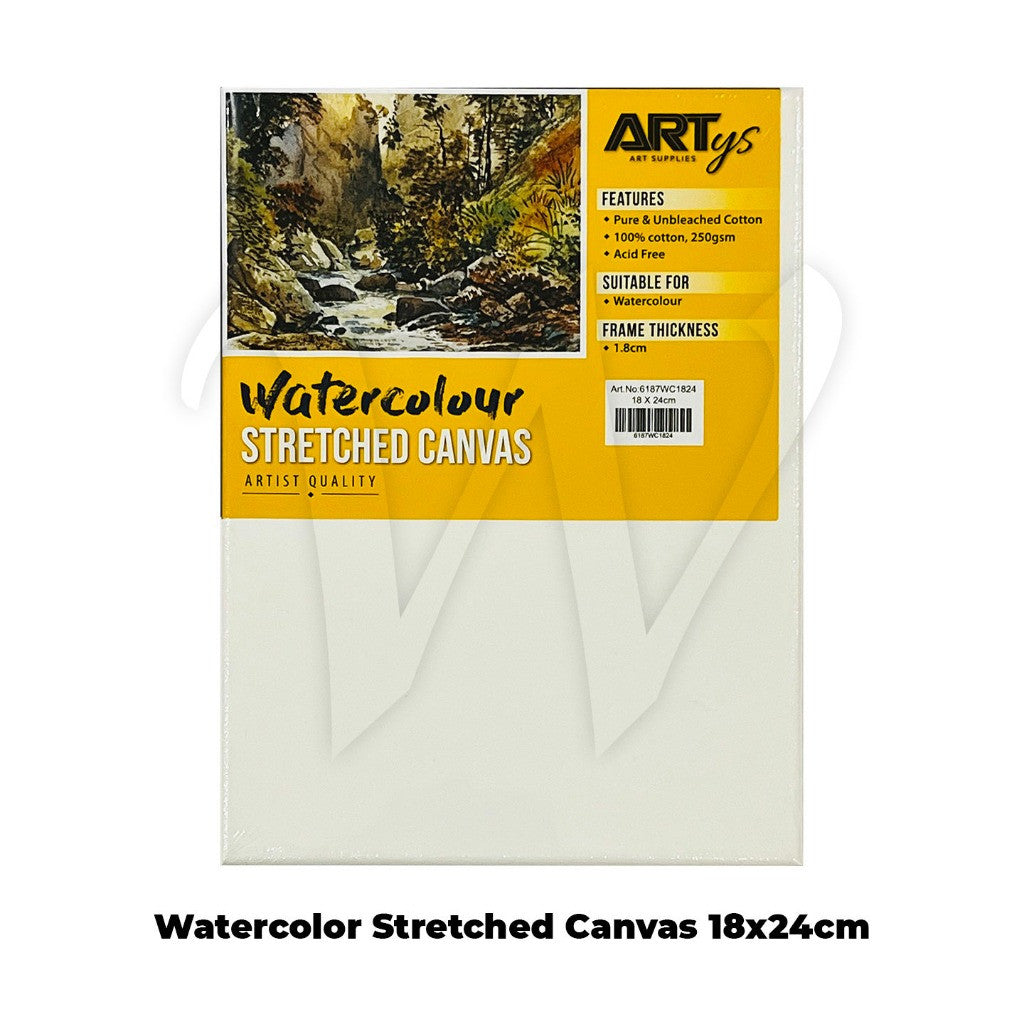 ARTYS Watercolour Canvas Stretched Canvas for Watercolour Painting Frame Kanvas Lukis Drawing Canvas