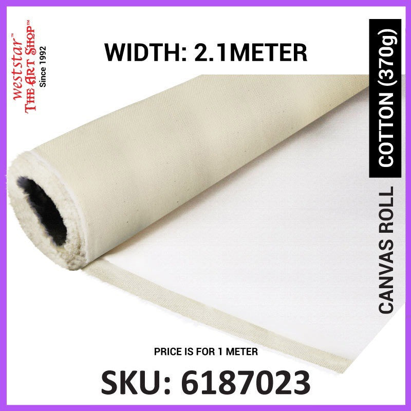[WETAS] Artist Primed Cotton / Linen / Jute / Fibre Canvas Roll Canvas Fabric Kain Canvas Lukisan Canvas Cloth Fabric