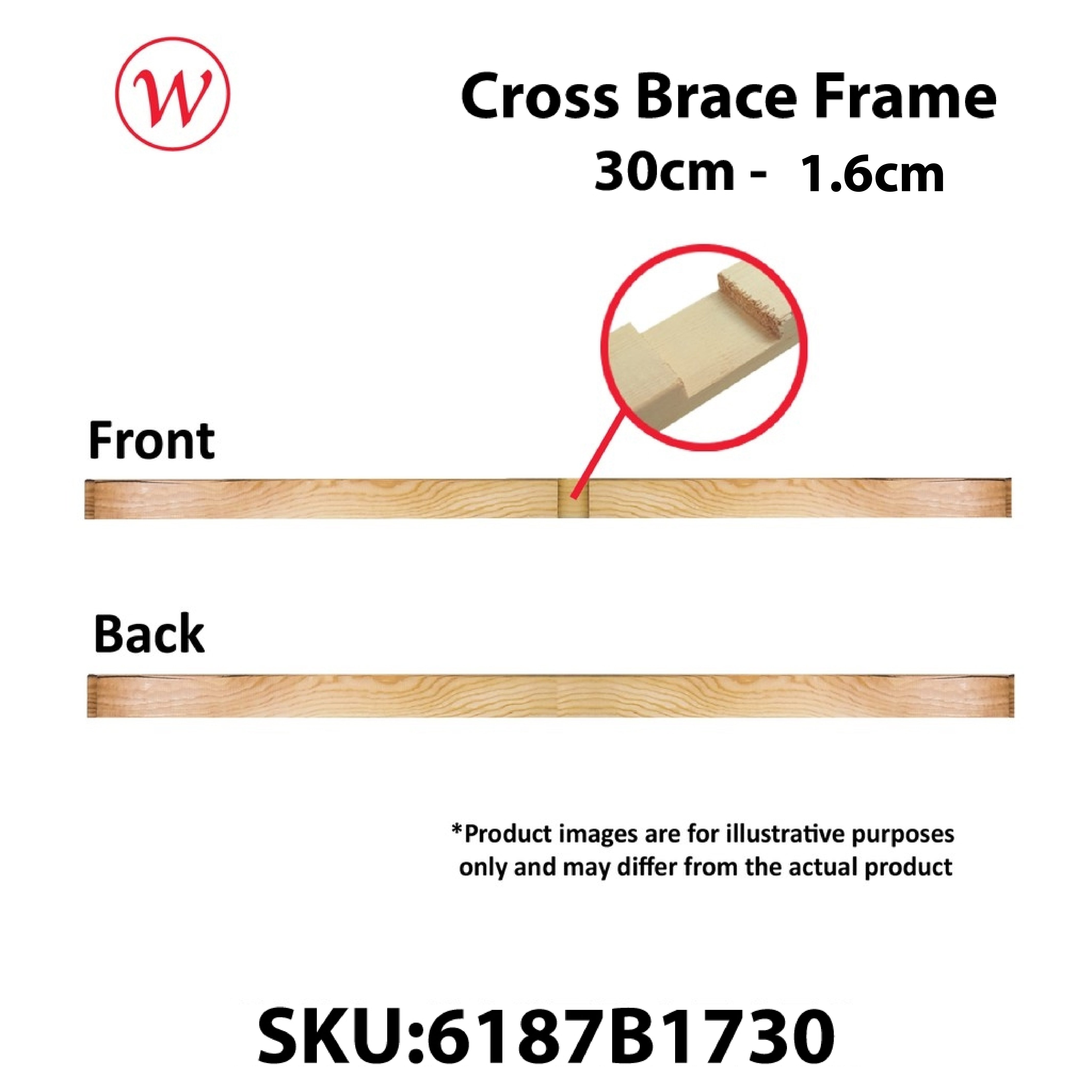 [Weststar TAS] DIY Canvas Wooden Cross Brace Stretcher Strips / Bars /  Bingkai Kayu Custom Size | Thickness: 1.6cm