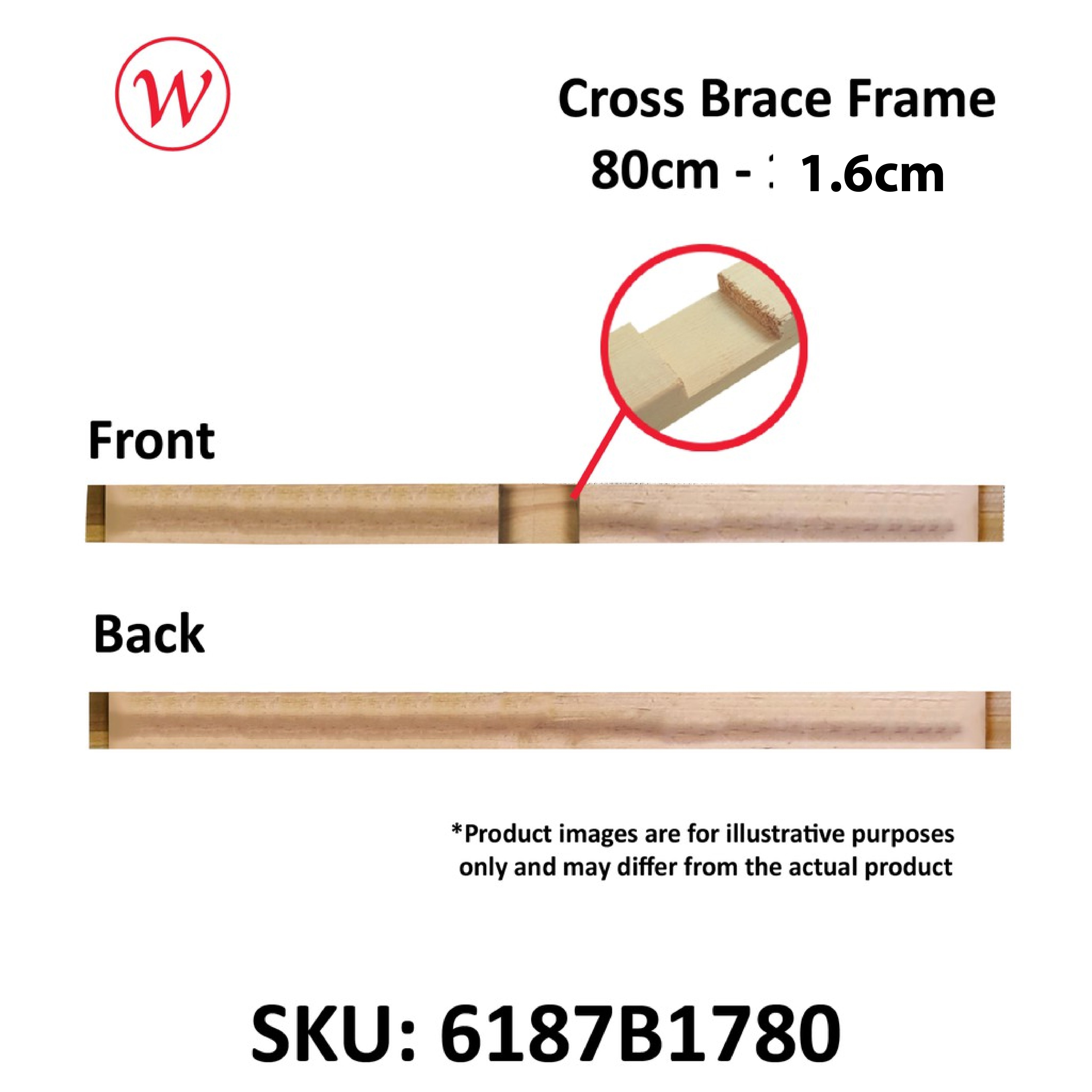 [Weststar TAS] DIY Canvas Wooden Cross Brace Stretcher Strips / Bars /  Bingkai Kayu Custom Size | Thickness: 1.6cm