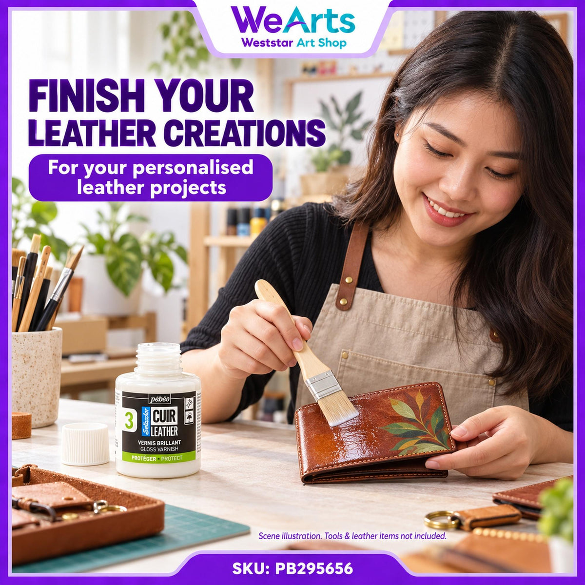 [WEARTS] PEBEO SETACOLOR LEATHER MEDIUM 110ML - GLOSS VARNISH