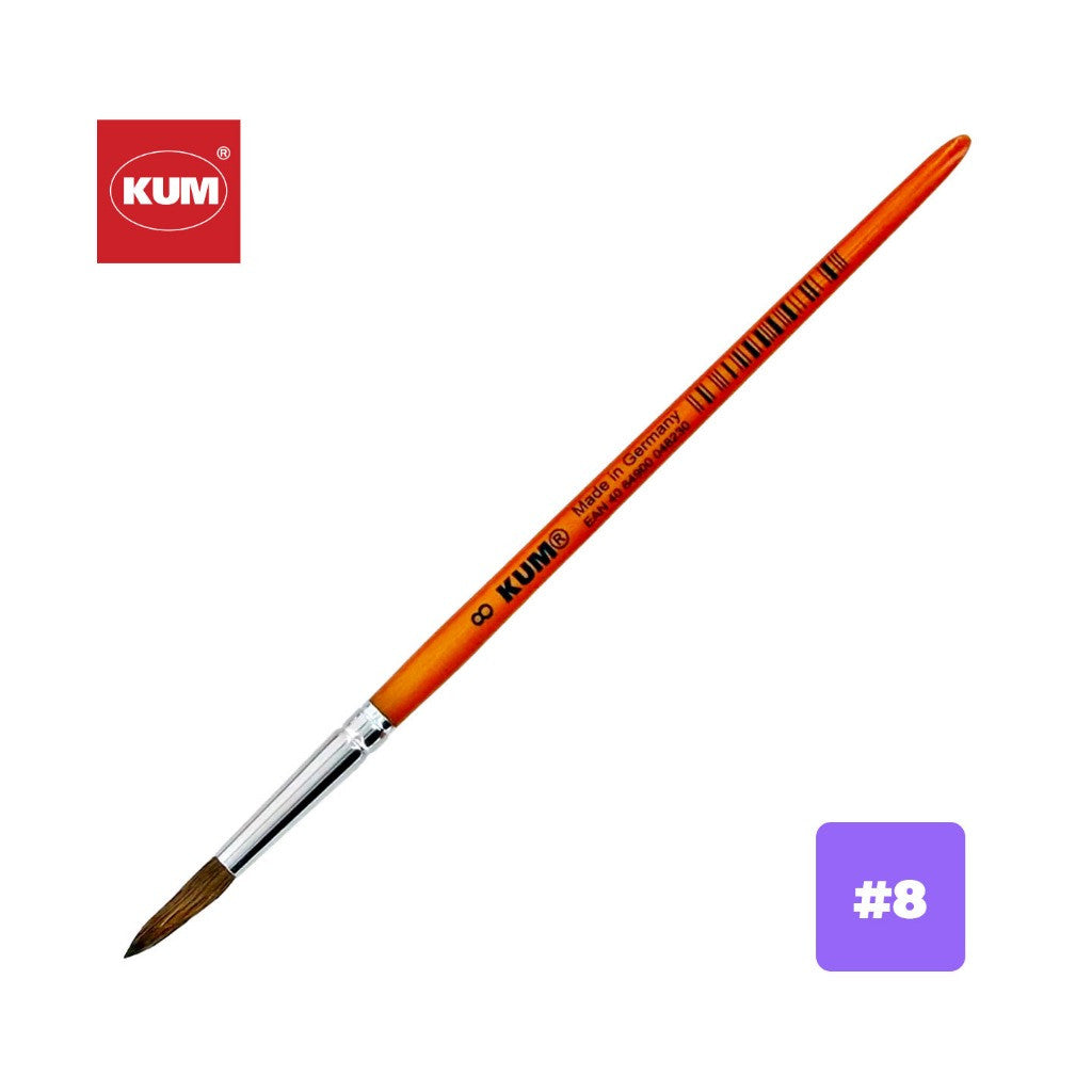 [WE-ARTS] Kum Fine Pony Hair Brush | Size 00–16 | For Students, Artists & Hobbyists