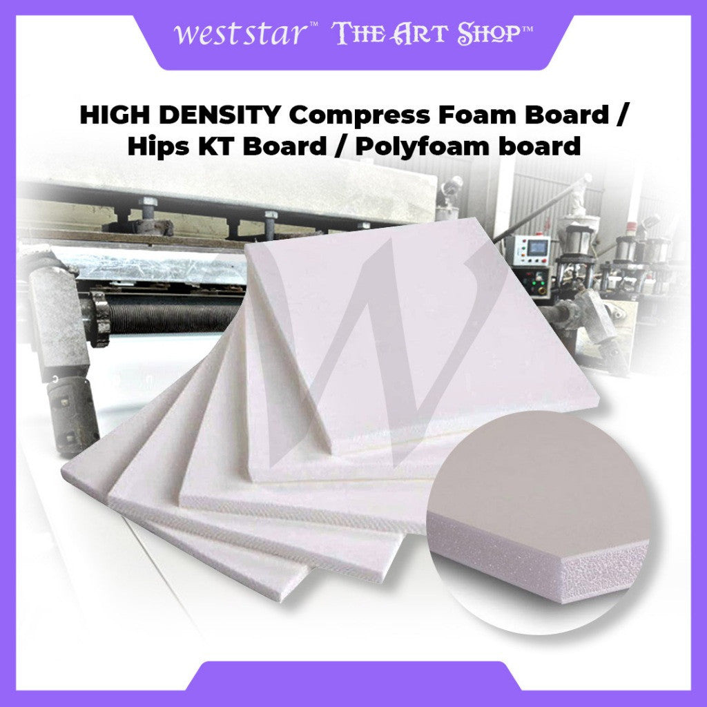 HIGH DENSITY Compress Foam Board/Hips KT Board / White Paper Foam/ Polyfoam board