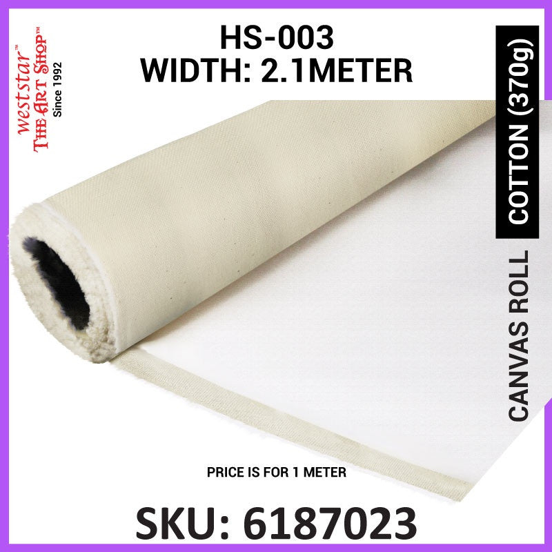 Artist Primed Cotton Canvas Roll Canvas Fabric Kain Canvas Lukisan Canvas Cloth Fabric for Painting