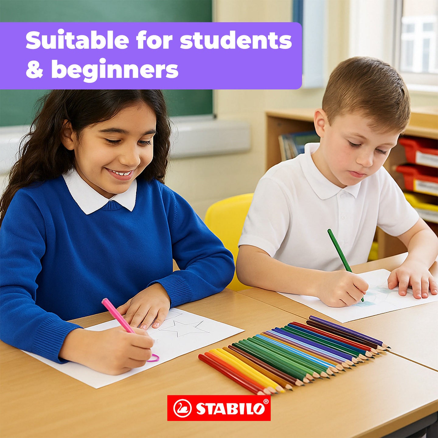 [WE-ARTS] Stabilo Swans 1870S/16SP1 Colour Pencil Back to School Set