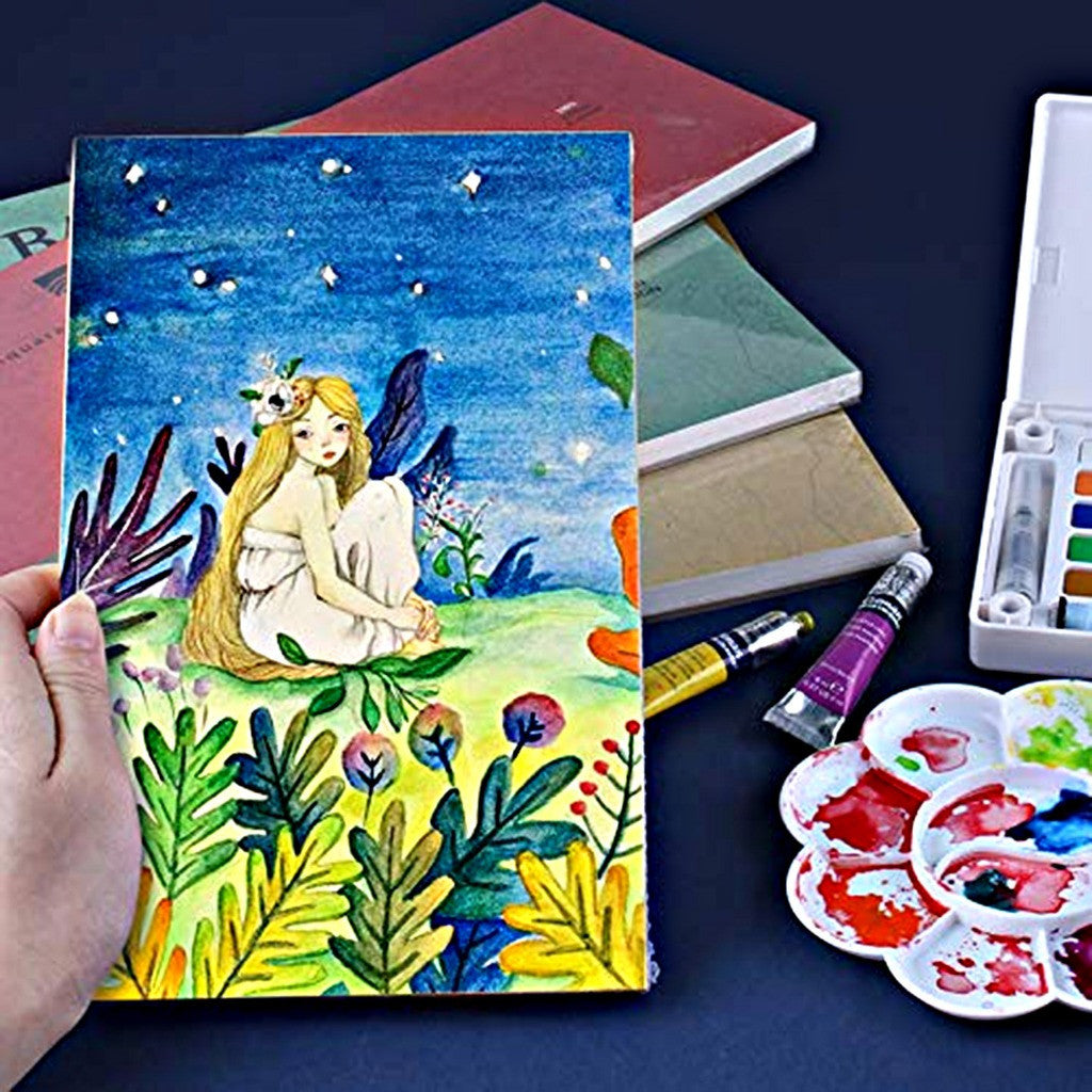 [WE-ARTS] BAOHONG Watercolour paper - ARTIST Grade, COLD PRESS (GREEN PURE) 300gsm