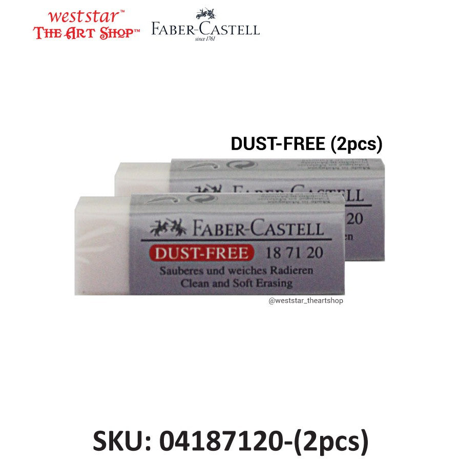 Faber-Castell Dust Free Eraser School Stationary , Pemadam Pensil(187130/20) | 2pcs