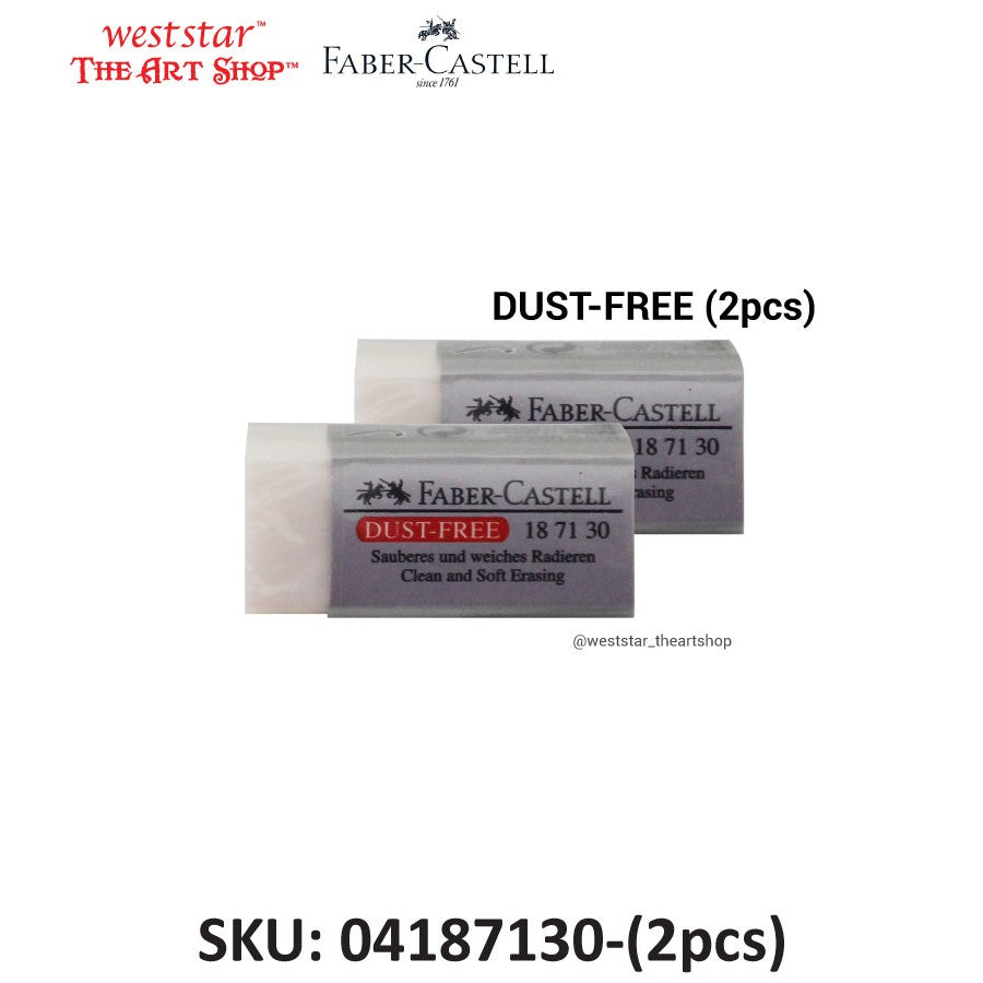 Faber-Castell Dust Free Eraser School Stationary , Pemadam Pensil(187130/20) | 2pcs