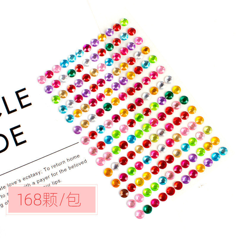 Self-Adhesive Rhinestone Sticker Sheet (168pcs)