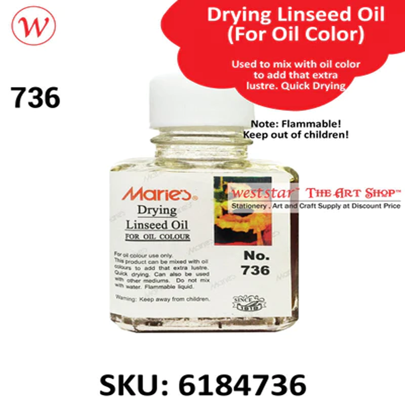 Drying Linseed Oil * 75ml (No. 736) | For Oil Color
