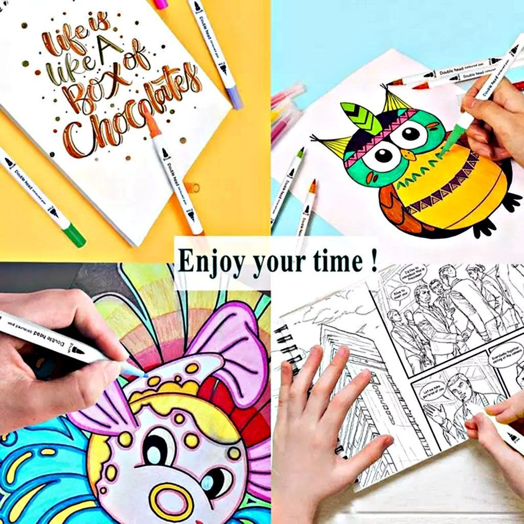 [WETAS] AW-008 Watercolour Marker Dual Tip Brush Pen Set Drawing Art Supplies Marker Pen Set Twin Tip Marker Pen Colour