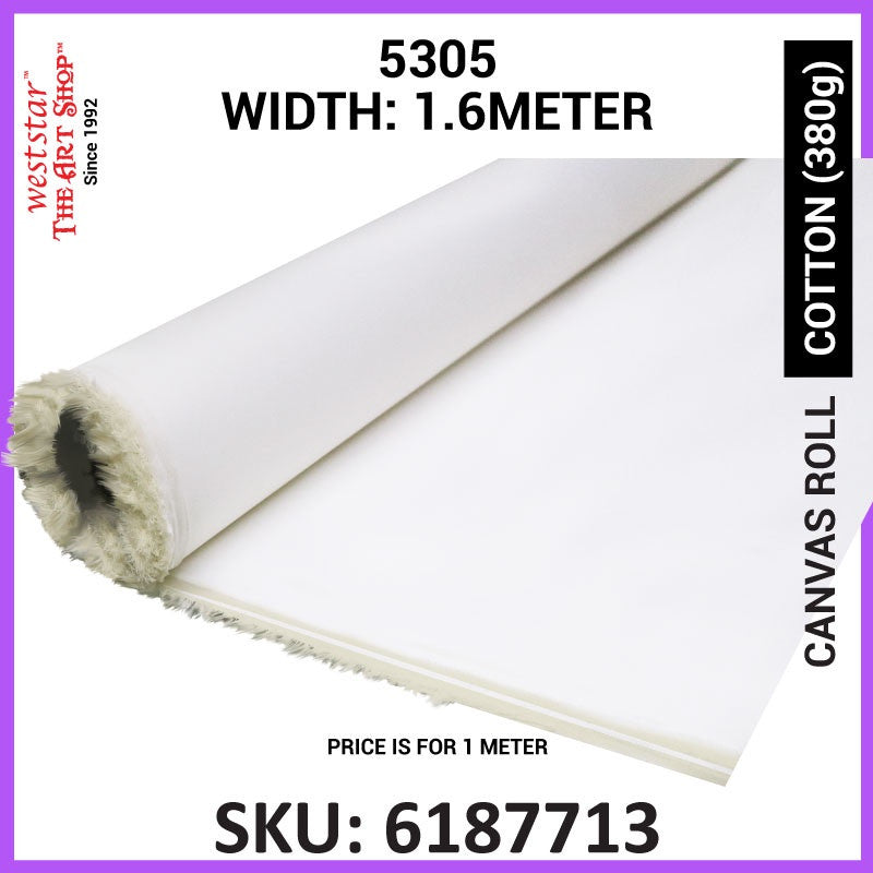 Artist Primed Cotton Canvas Roll Canvas Fabric Kain Canvas Lukisan Canvas Cloth Fabric for Painting