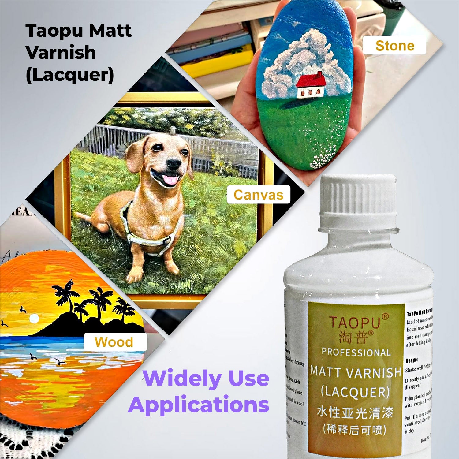 [WE-ARTS] TAOPU Professional Matt Varnish (Lacquer) Water-Based | Fast Drying | Non-Gloss Finish