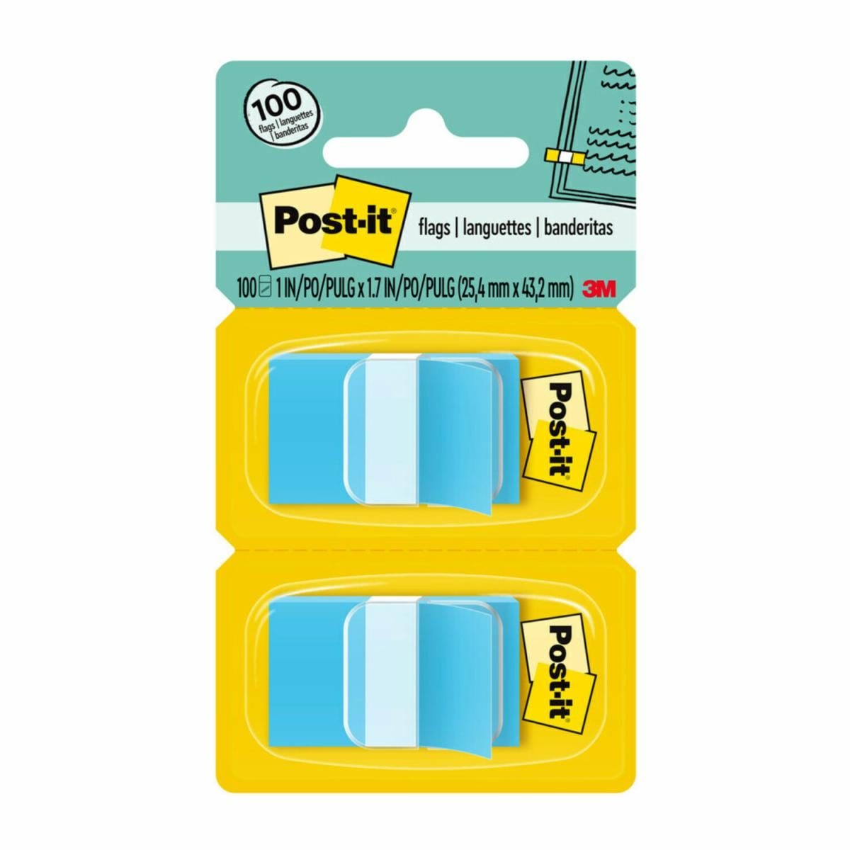 [WESTSTAR] 3M Post It Sticky Note / Sticky Notes / Post It Flag 1*1.7" (680-BE2) 100s-BLUE (Twin Pack)